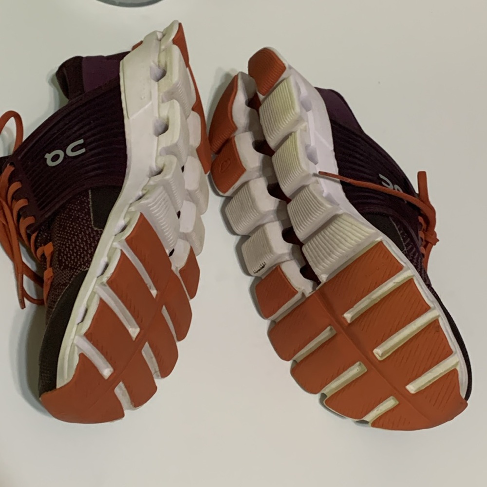 On Running Women's Athletic Shoes - Purple and Orange - Picture 8 of 12